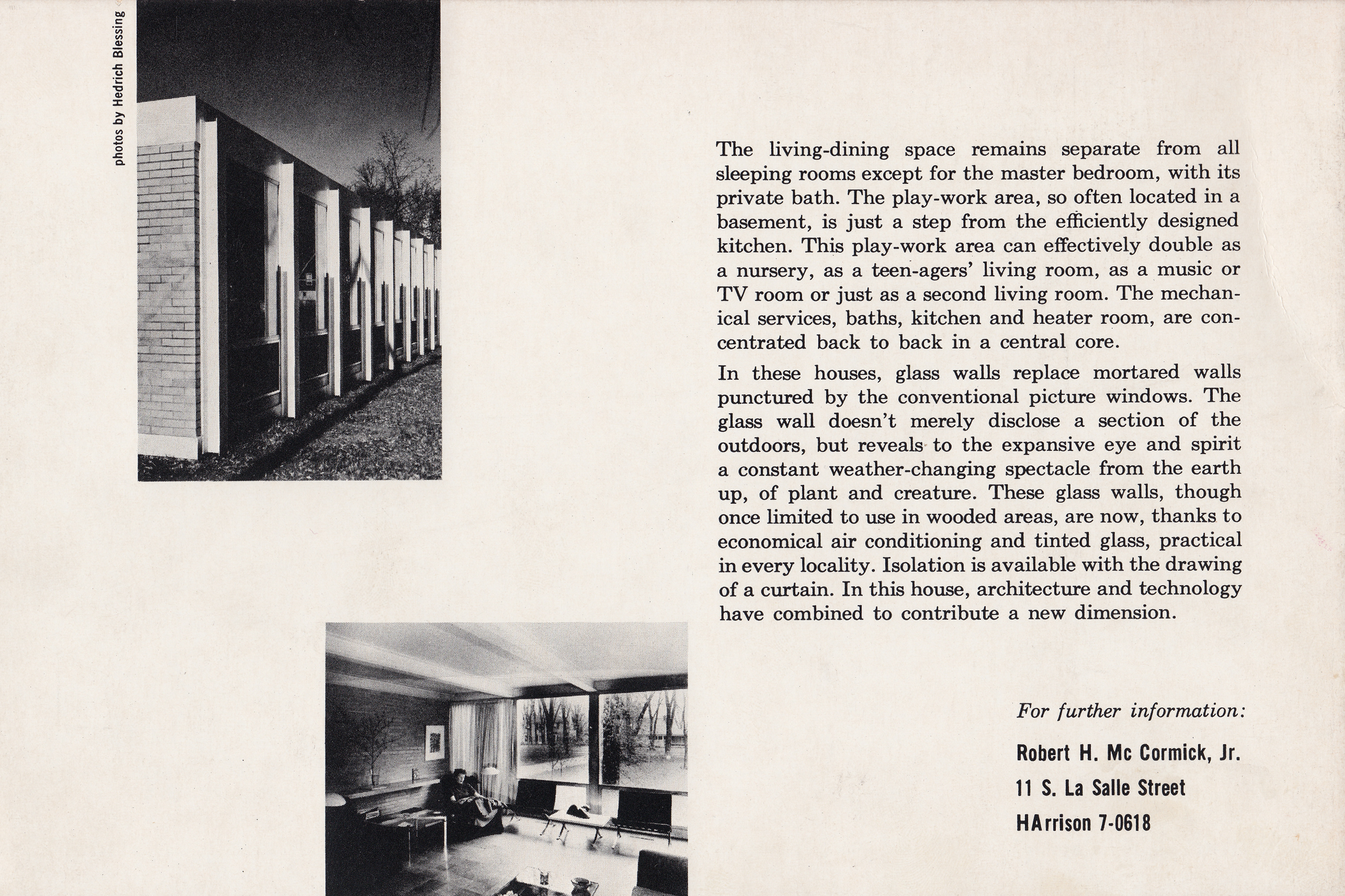 Bensenville Row House Brochure, Circa 1955