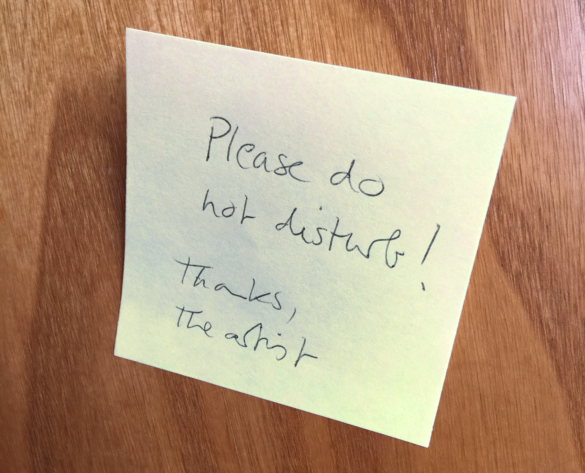 Post-it, Do not disturb, Claudia Weber, McCormick House, Focus