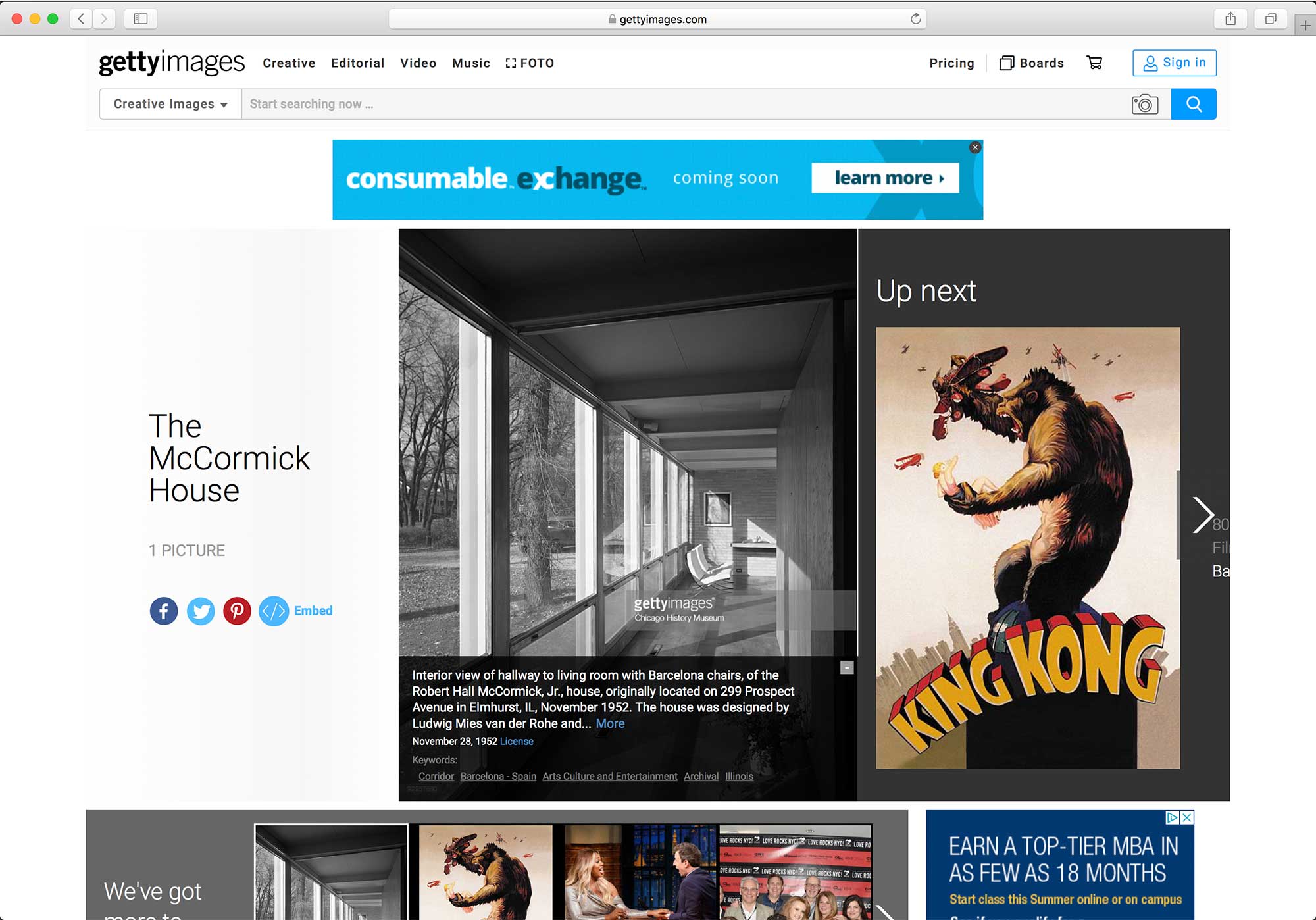 Shuffled contexts, McCormick House, King Kong; Screenshot: Claudia Weber