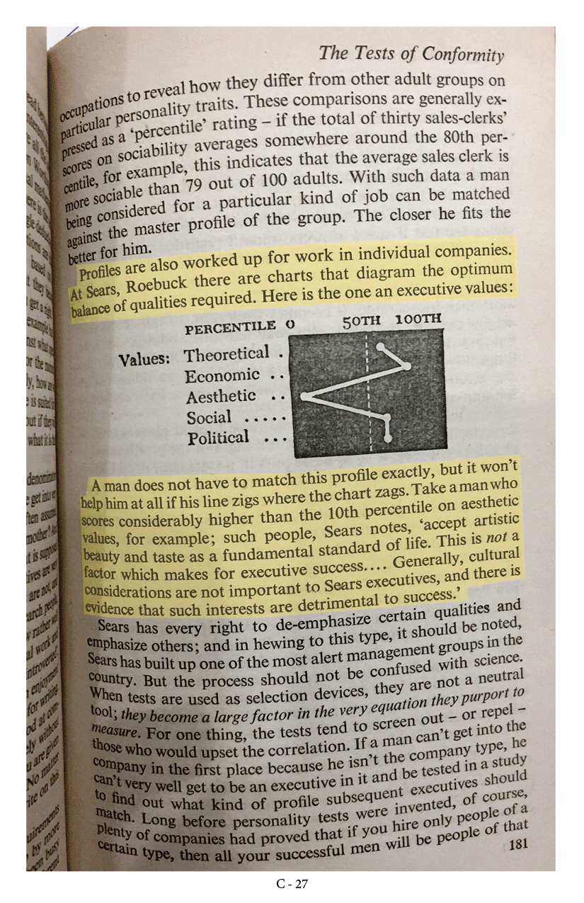 Exquisite Corpse, Sears, conformity, tests, aesthetics, Organization Man, Claudia Weber